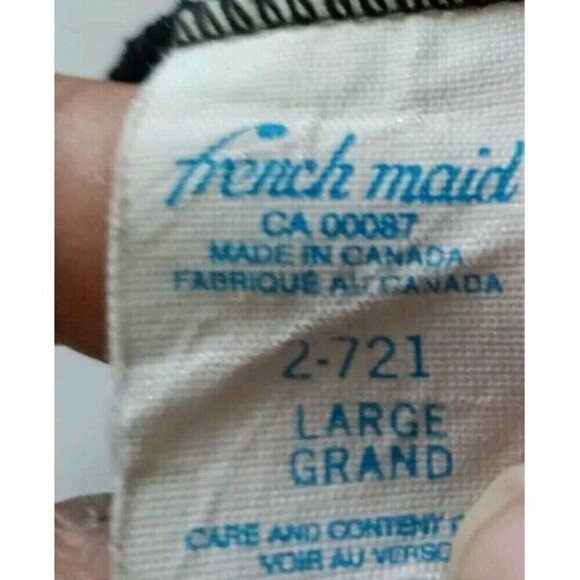 French Maid Boutique Half Slip Skirt Size Large Black Lace Trim Women's Vintage - Picture 3 of 7